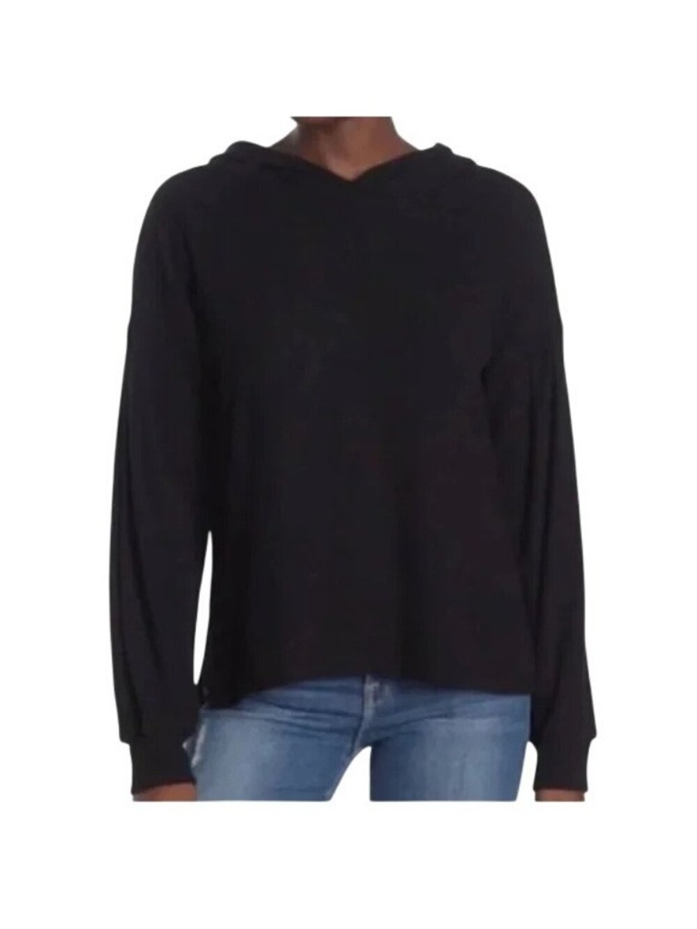 PST Los Angeles By Project Social Wren Black Ribbed Hoodie
